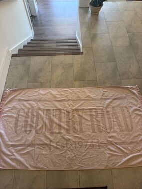 Country Road Pink Knit Throw Blanket/towel